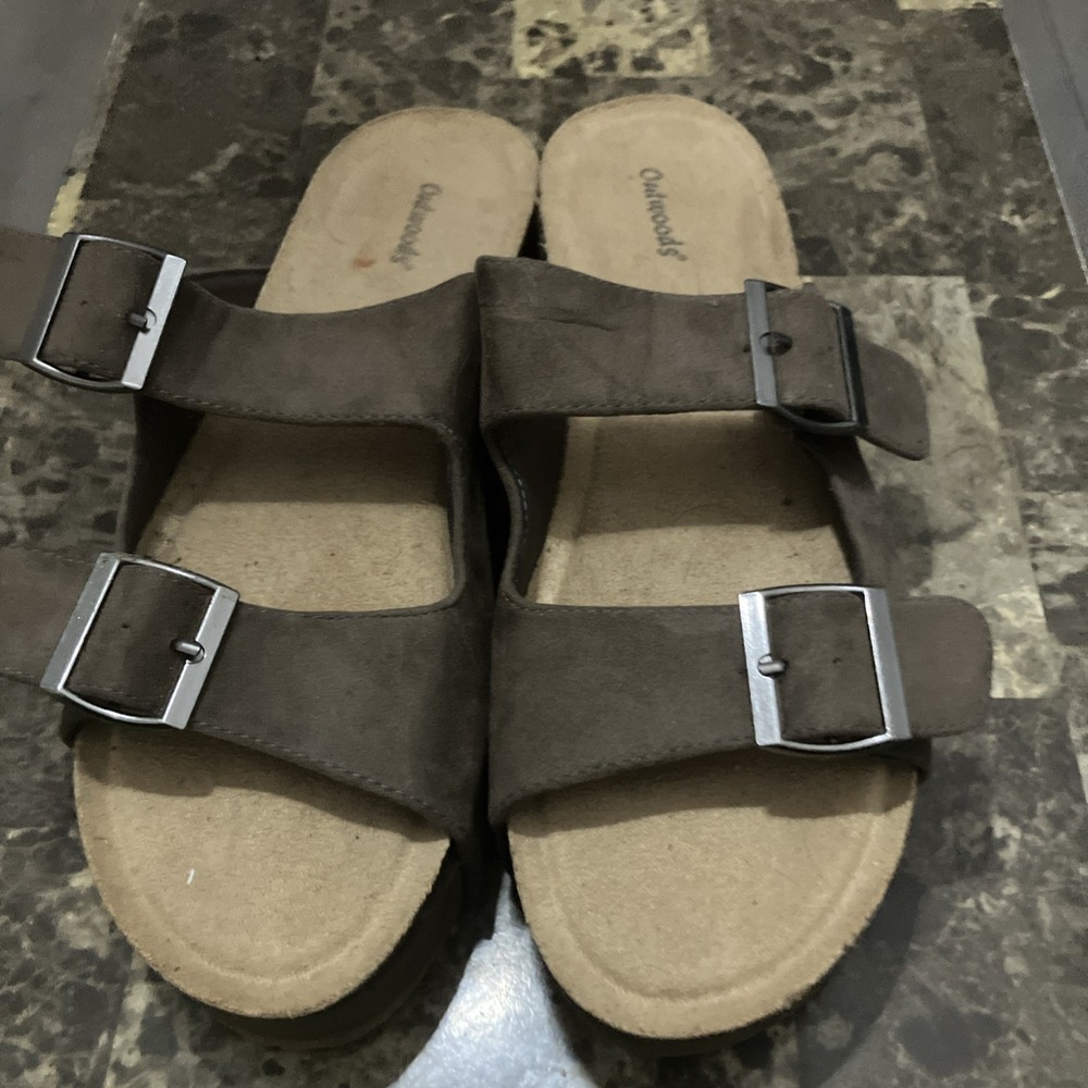 Women's Outwoods Slide On Sandals Brown Size 8